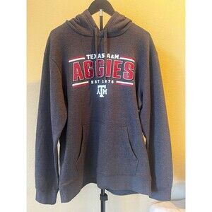 Fanatics Texas A&M Aggies Hoodie Mens L Gray Maroon NCAA College Pullover